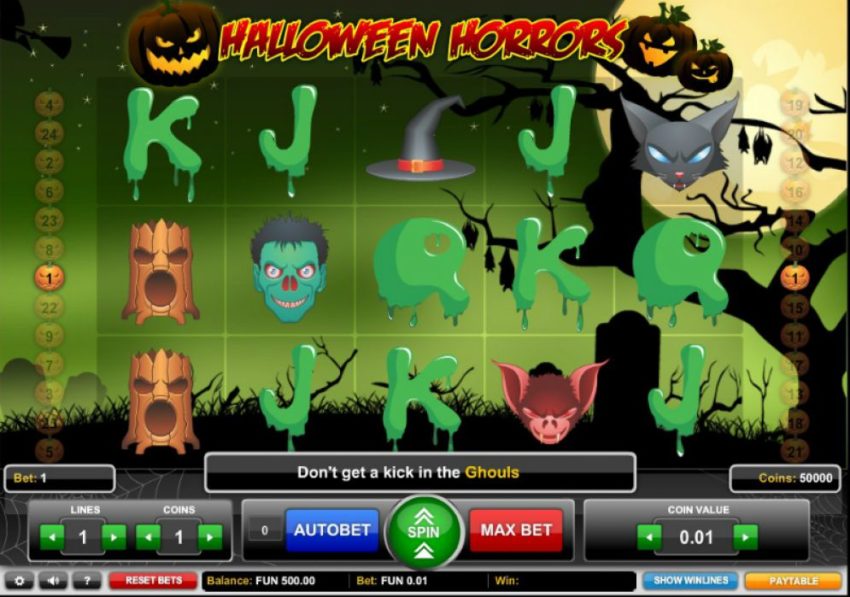 Go Trick or Treating With Halloween Horrors Slot Game At Happyluke